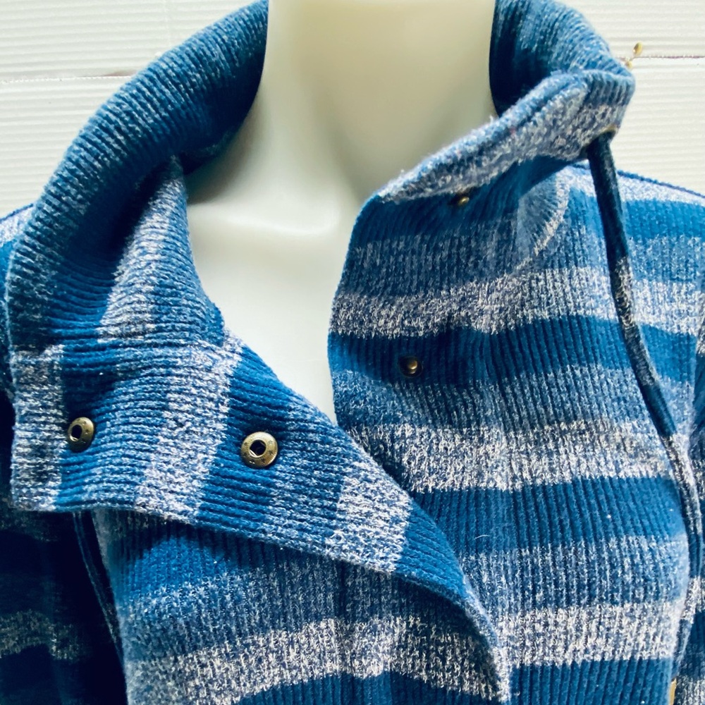 * Ruby Rd. Mens size large button 1/3 front layering pull over sweater striped - Picture 7 of 11